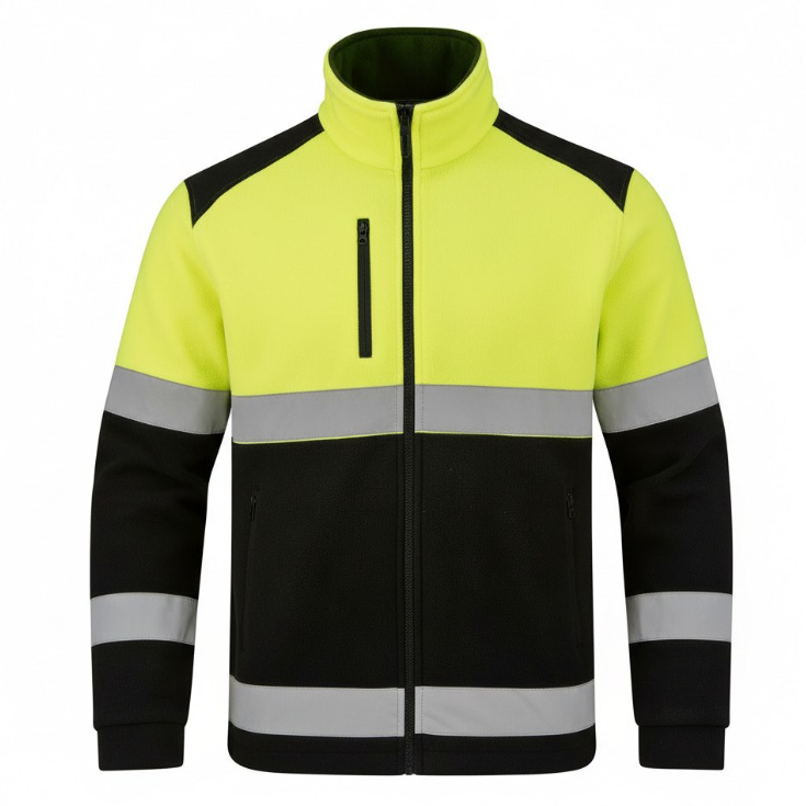 Bluza polarowa męska odblaskowa - Premium